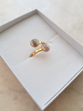 Load image into Gallery viewer, Double-ring with Baby Hair / Pet-Fur Memorial Jewelry