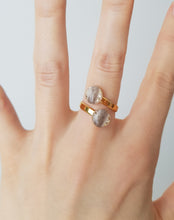 Load image into Gallery viewer, Double-ring with Baby Hair / Pet-Fur Memorial Jewelry