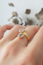 Load image into Gallery viewer, Double-ring with Baby Hair / Pet-Fur Memorial Jewelry