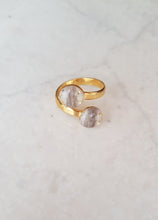 Load image into Gallery viewer, Double-ring with Baby Hair / Pet-Fur Memorial Jewelry