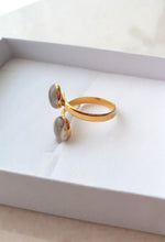 Load image into Gallery viewer, Double-ring with Baby Hair / Pet-Fur Memorial Jewelry