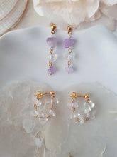 Load image into Gallery viewer, Lilac Amethyst Gemstone Dangling Earrings