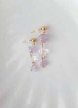 Load image into Gallery viewer, Lilac Amethyst Gemstone Dangling Earrings