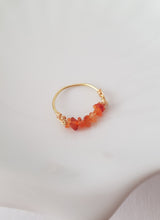 Load image into Gallery viewer, Amber Gemstone Finger-Ring Wire-Wrapped