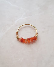 Load image into Gallery viewer, Amber Gemstone Finger-Ring Wire-Wrapped