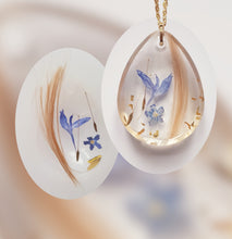 Load image into Gallery viewer, Drop-shaped Blue Hair Pendant Necklace