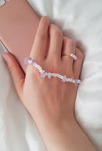 Load image into Gallery viewer, Phone pearl-chain in purple-white