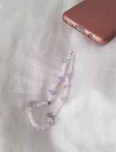 Load image into Gallery viewer, Phone pearl-chain in purple-white