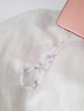 Load image into Gallery viewer, Phone pearl-chain in purple-white