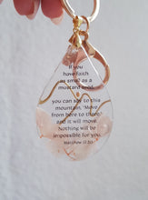 Load image into Gallery viewer, Bible Verse: Mustard Seed & Mountain - Resin Key-Chain