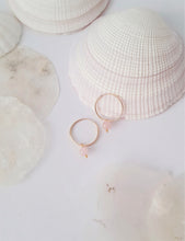 Load image into Gallery viewer, Rose Quartz Pearl Gold Filled Earrings