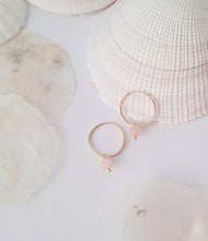 Load image into Gallery viewer, Rose Quartz Pearl Gold Filled Earrings