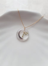 Load image into Gallery viewer, Hair and Flower Letter Resin-Necklace
