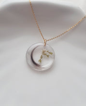 Load image into Gallery viewer, Hair and Flower Letter Resin-Necklace