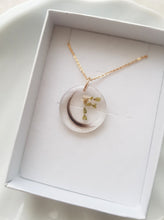 Load image into Gallery viewer, Hair and Flower Letter Resin-Necklace