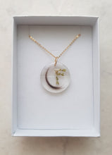 Load image into Gallery viewer, Hair and Flower Letter Resin-Necklace