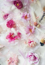 Load image into Gallery viewer, Boutonniere, Wedding Flower Pins in Pink &amp; Cream