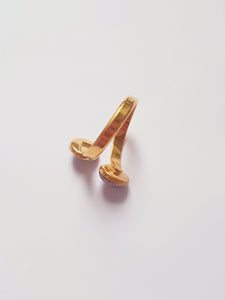 Double-ring with Baby Hair / Pet-Fur Memorial Jewelry