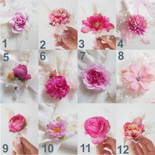 Load image into Gallery viewer, Boutonniere, Wedding Flower Pins in Pink &amp; Cream
