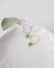 Load image into Gallery viewer, Green Pearl Gold Filled Earrings