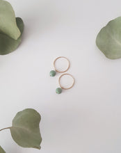 Load image into Gallery viewer, Green Pearl Gold Filled Earrings