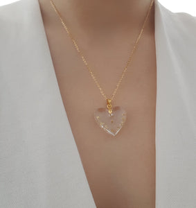 Mustard Seed Heart Shaped Necklace