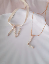 Load image into Gallery viewer, Initial Letter Pearl Necklace - Handwired