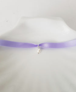 Lavender Choker Pearl Necklace