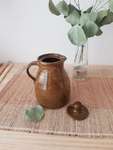 Load image into Gallery viewer, Vintage Ceramic Pitcher Brown, Handmade