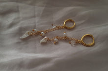 Load image into Gallery viewer, Golden Chain Earrings with Pearls and Moonstone