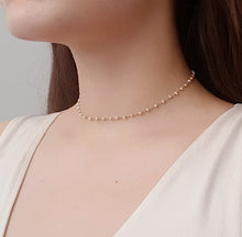 Load image into Gallery viewer, Dainty Gold-Plated Freshwater Pearl Necklace