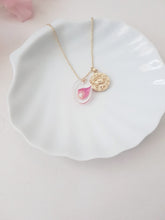 Load image into Gallery viewer, Birth Flower Necklace June - Rose, Zodiac Sign Gemini  / Cancer, Gold