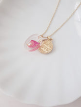 Load image into Gallery viewer, Birth Flower Necklace June - Rose, Zodiac Sign Gemini  / Cancer, Gold