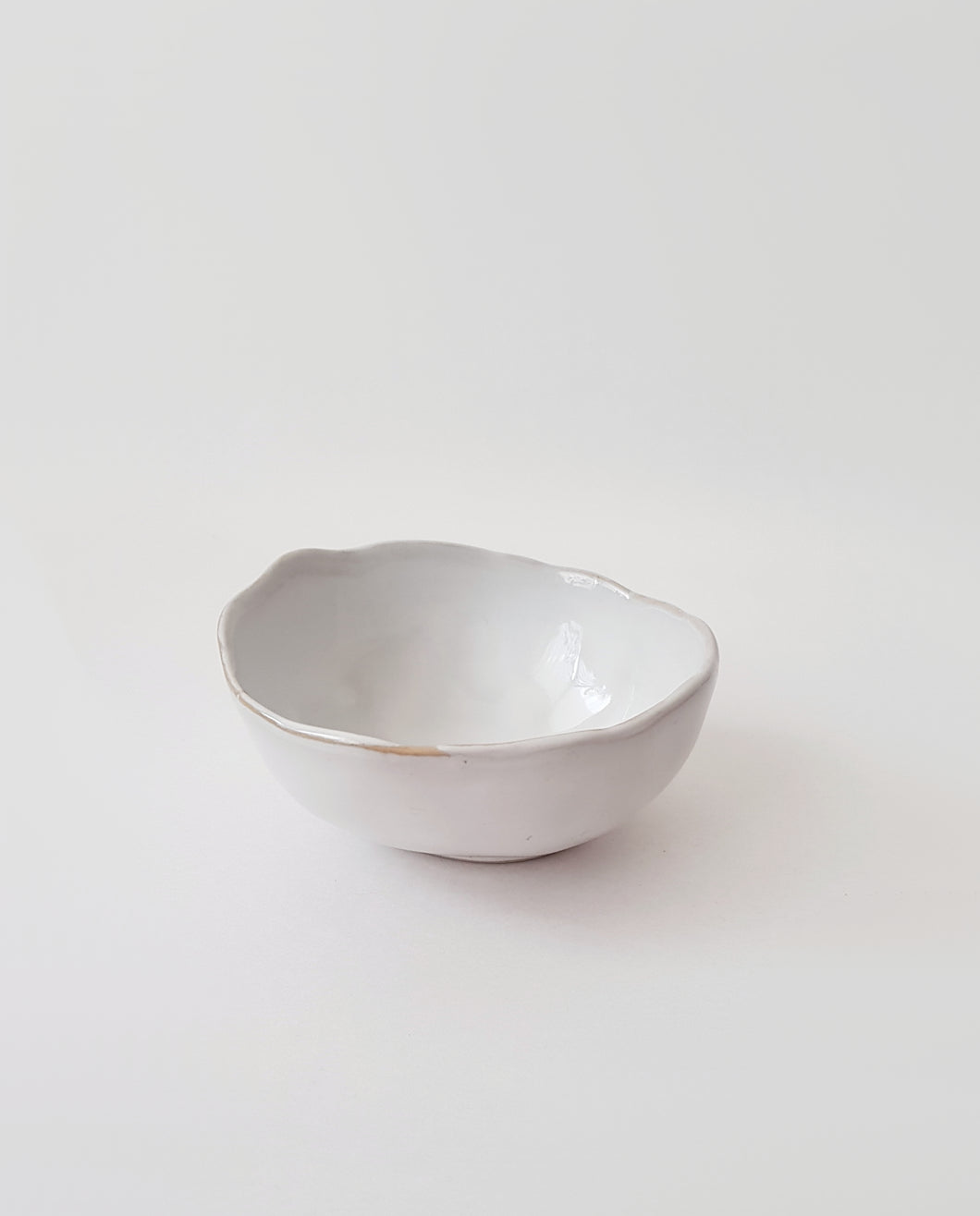 Glazed Ceramic Dinnerware Bowls / Soup Plates, Irregular Shape