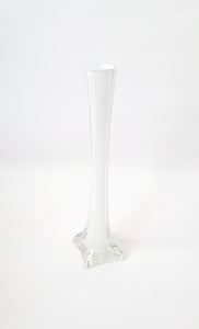 Modern White Single Flower / Bud Vase