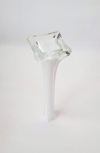 Modern White Single Flower / Bud Vase