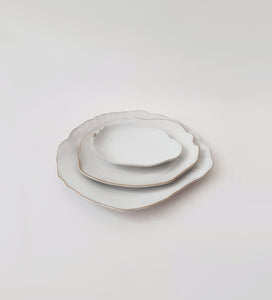 Glazed Ceramic Dinnerware Set, Irregular Shape