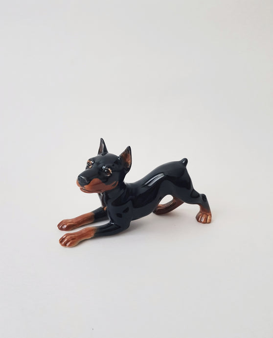 Black Doberman Dog, Goebel W. Germany