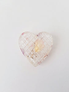 Jewelry Box - Heart Shape - Transparent with Flowers