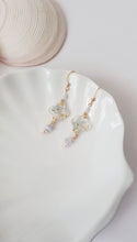 Load image into Gallery viewer, Real blue Forgetmenot Earrings - Gold