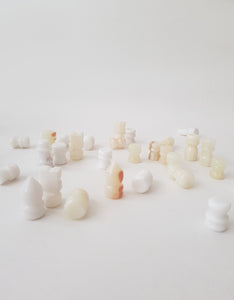 Onyx White Marble Vintage Chess Set