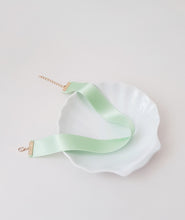 Load image into Gallery viewer, Silky Mint Green Choker Necklace