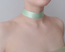 Load image into Gallery viewer, Silky Mint Green Choker Necklace