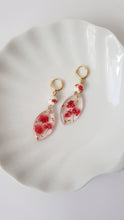 Load image into Gallery viewer, Slavic Red Flower Earrings