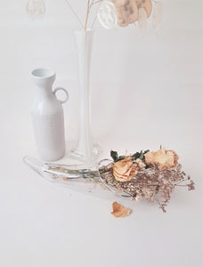 Glas Horn-Shell Vase, Vintage