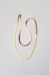 Golden Herringbone-Snake Necklace