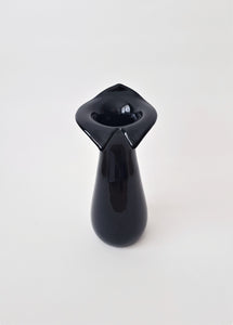 Black Ceramic Vintage Vase