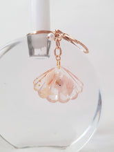 Load image into Gallery viewer, Rosé Ocean Treasures Seashell Pendant with Keyring and Keychain