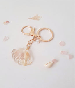 Rosé Ocean Treasures Seashell Pendant with Keyring and Keychain