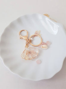 Rosé Ocean Treasures Seashell Pendant with Keyring and Keychain